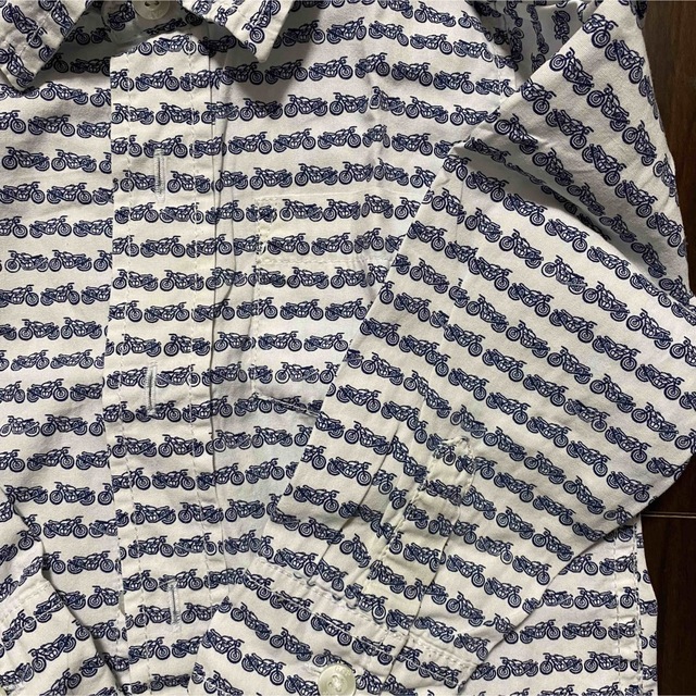 babyGAP(ベビーギャップ)のシャツ　バイク　白　ネイビー キッズ/ベビー/マタニティのキッズ服男の子用(90cm~)(ブラウス)の商品写真