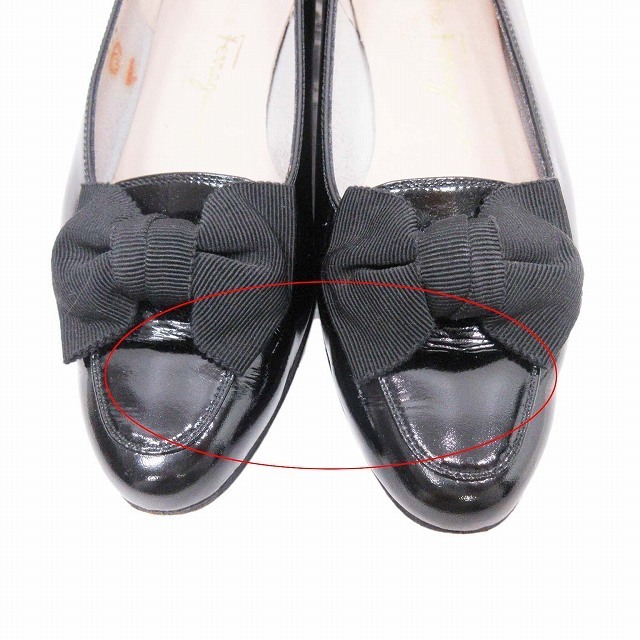 Salvatore Ferragamo(サルヴァトーレフェラガモ)のサルヴァトーレフェラガモ リボン ローファー パンプス ローヒール シューズ レディースの靴/シューズ(ハイヒール/パンプス)の商品写真
