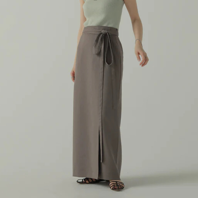 louren linen like wrap skirt