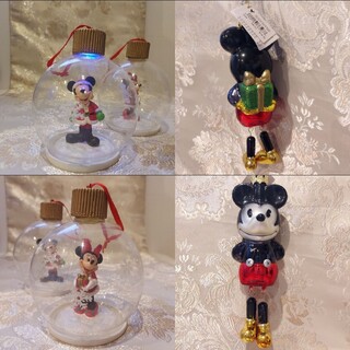 ディズニー(Disney)の【コレクター】ディズニー　ミッキーマウス　ミニーマウスクリスマス　オーナメント(その他)
