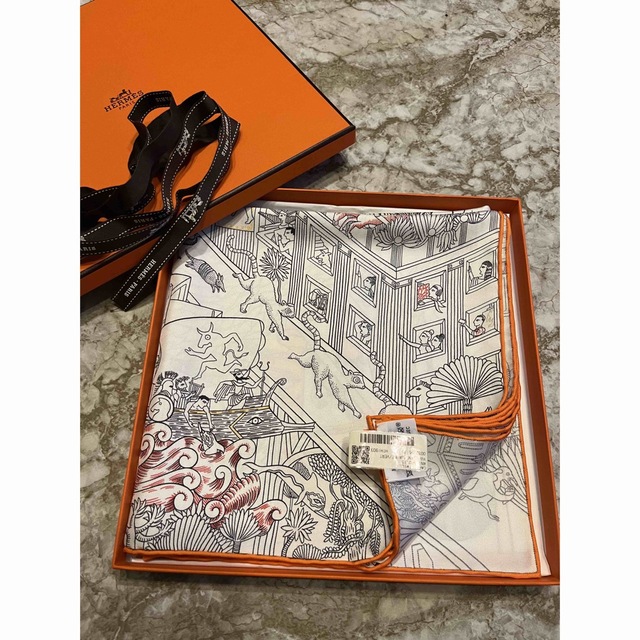 ファッション小物【新品未使用】 HERMES エルメス　アニマポリス　カレ90