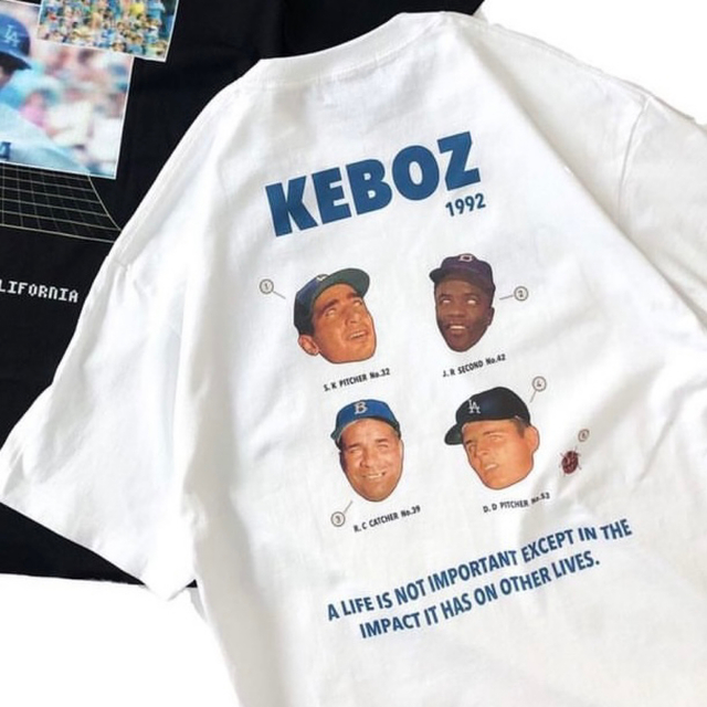 大人気！ケボズ Keboz Tシャツ 半袖 デカロゴ 前面ビッグロゴ ゆるダボ