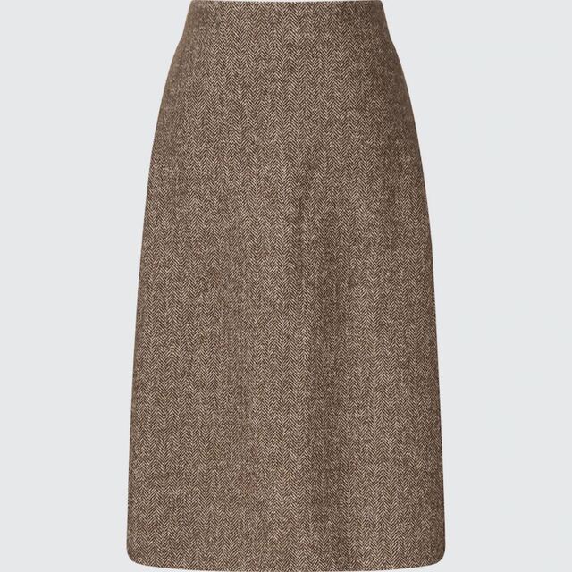 UNIQLO(ユニクロ)のウールブレンドナローミディスカート レディースのスカート(ひざ丈スカート)の商品写真