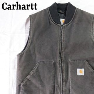 カーハート(carhartt)の80s carhartt カーハート ワークベスト キルティング ブラック 古着(ベスト)