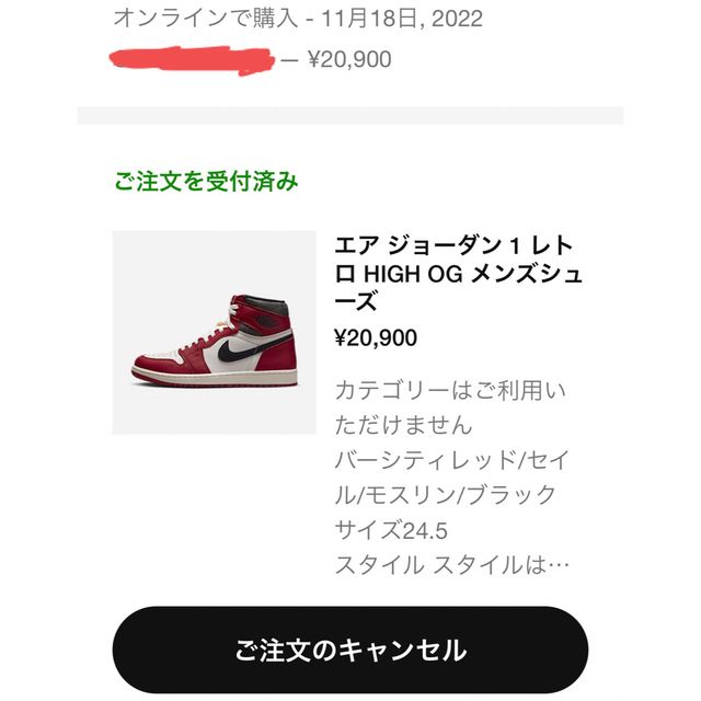 NIKE(ナイキ)のNIKE AIR JORDAN 1 RETRO HIGH OG CHICAGO メンズの靴/シューズ(スニーカー)の商品写真