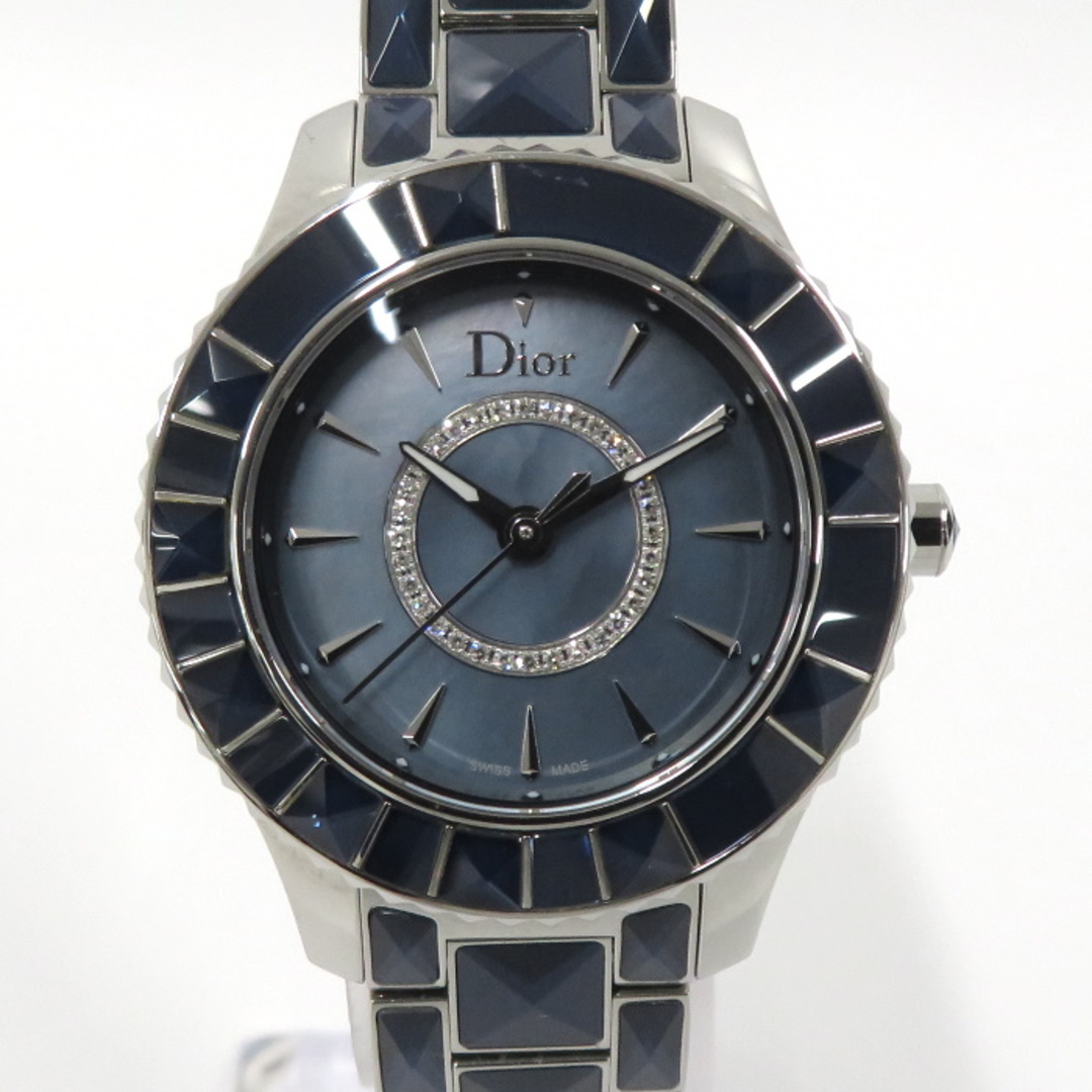 最大約18素材機能Dior クリスタル レディース 腕時計 ダイヤ クォーツ SS