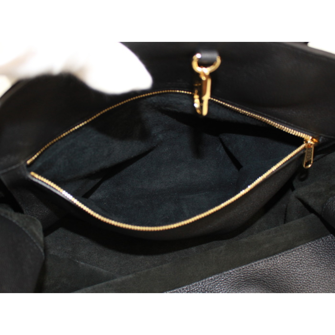 GUCCI - GUCCI 2WAY トートバッグ ロゴ ラージ レザー ブラック GUCCI - GUCCI 2WAY トートバッグ ロゴ ラージ レザー ブラック