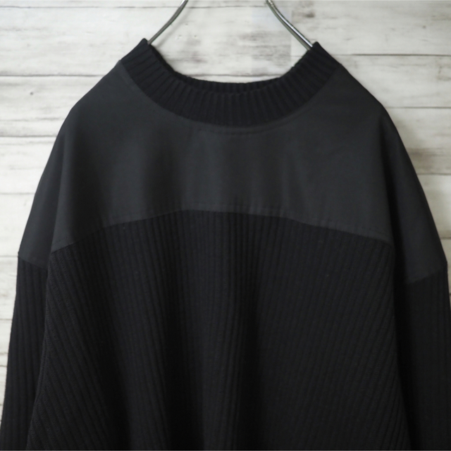 Y-3 19AW Men’s Nylon-Knit Crew Sweater