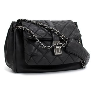 CHANEL - CHANEL チェーンショルダーバッグ 2.55 レザー ブラックの