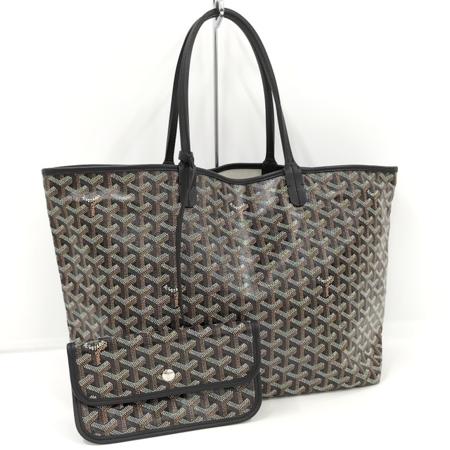 GOYARD トートバッグ サンルイPM PVC ブラウン ブラック