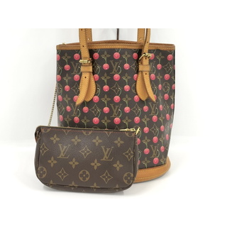 LOUIS VUITTON バケットPM トートバッグ モノグラム チェリー