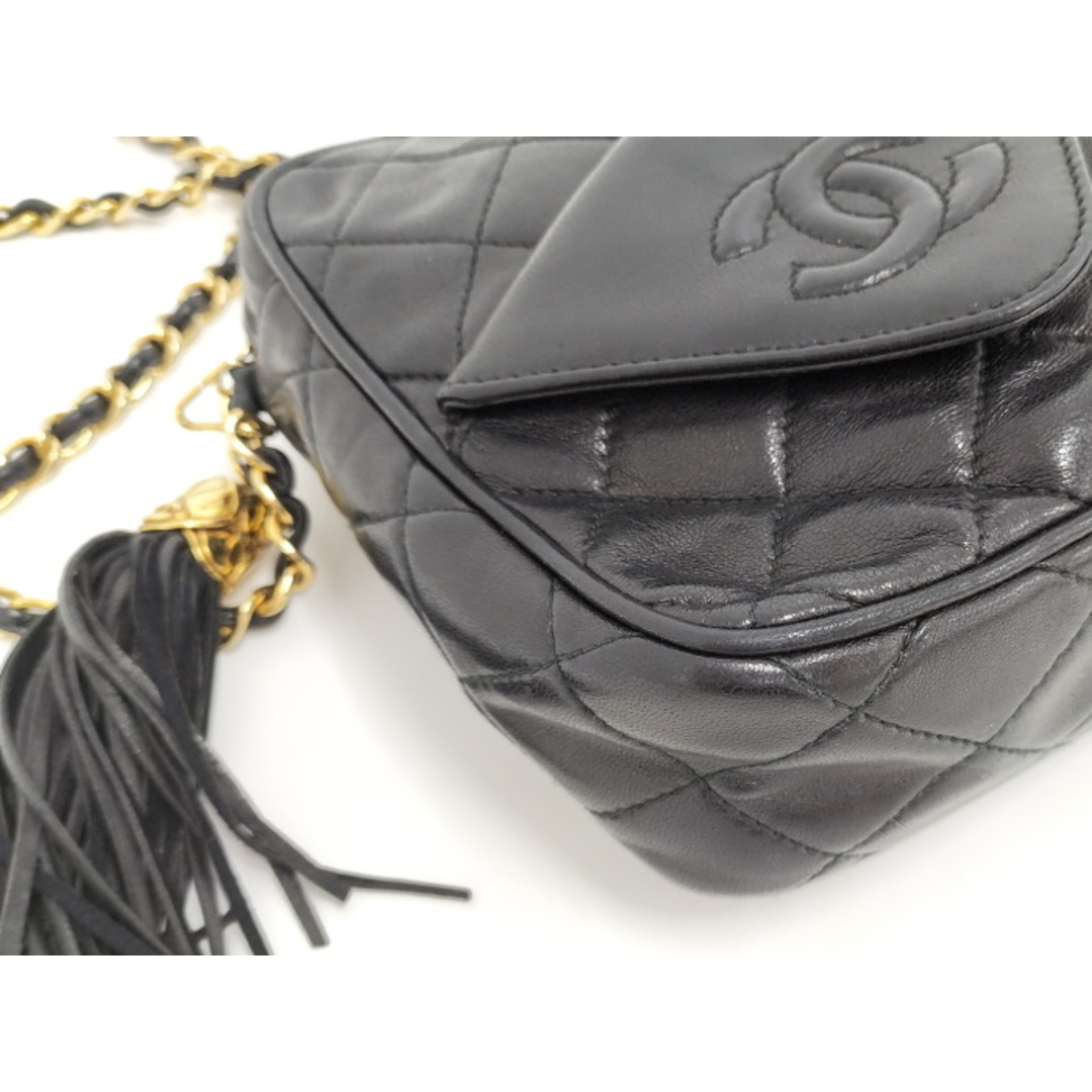 CHANEL - CHANEL チェーンショルダーバッグ タッセル マトラッセ CHANEL - CHANEL チェーンショルダーバッグ タッセル マトラッセ