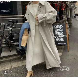 jersey melton trench long coat(ロングコート)