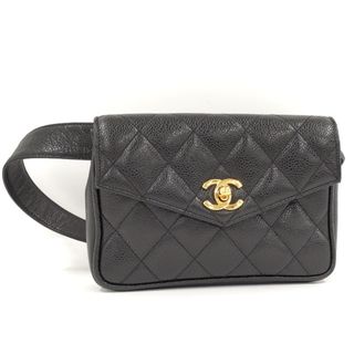 CHANEL - CHANEL ウエストポーチ ココマーク マトラッセ キャビア