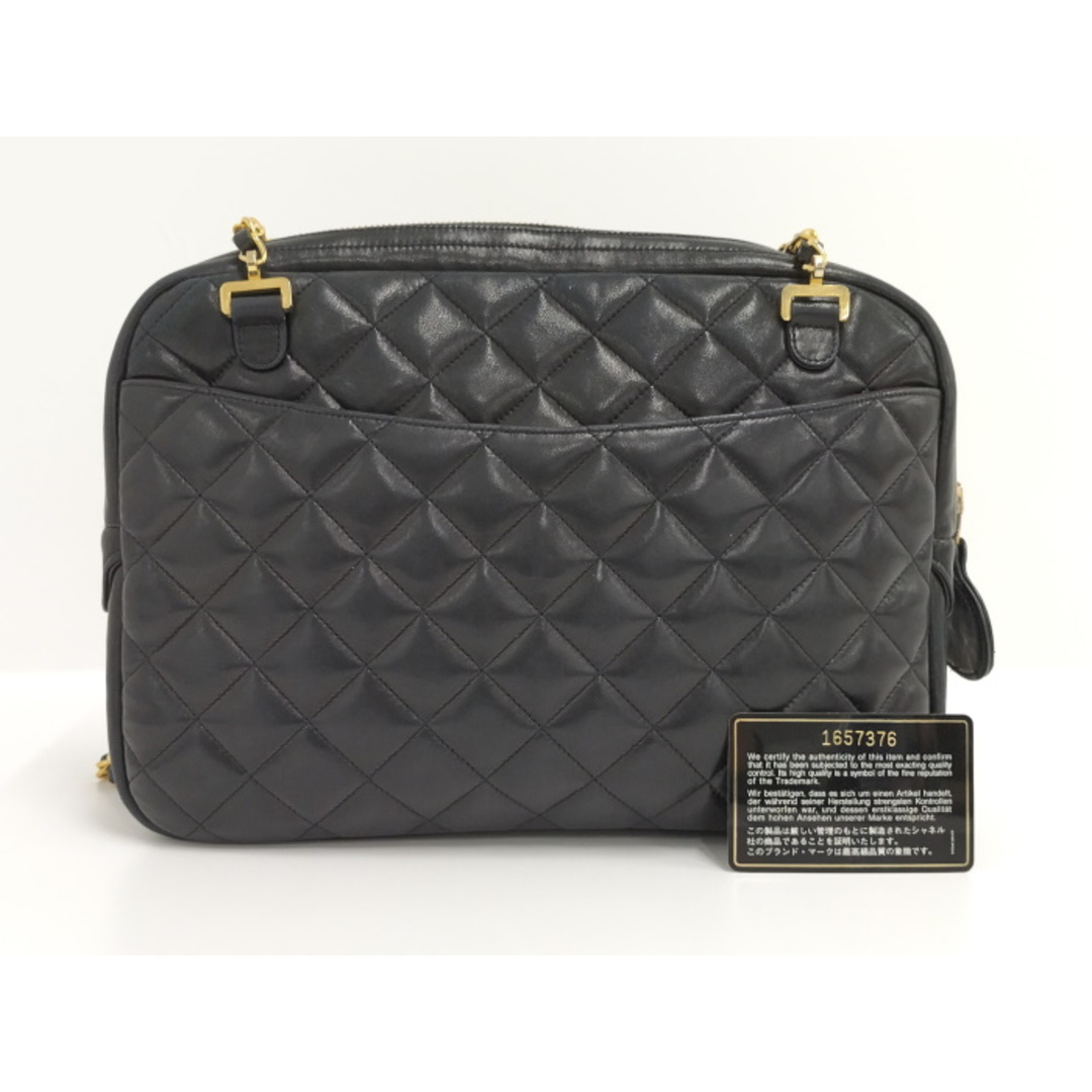 CHANEL - CHANEL チェーン トートバッグ マトラッセ ラムスキン CHANEL - CHANEL チェーン トートバッグ マトラッセ ラムスキン