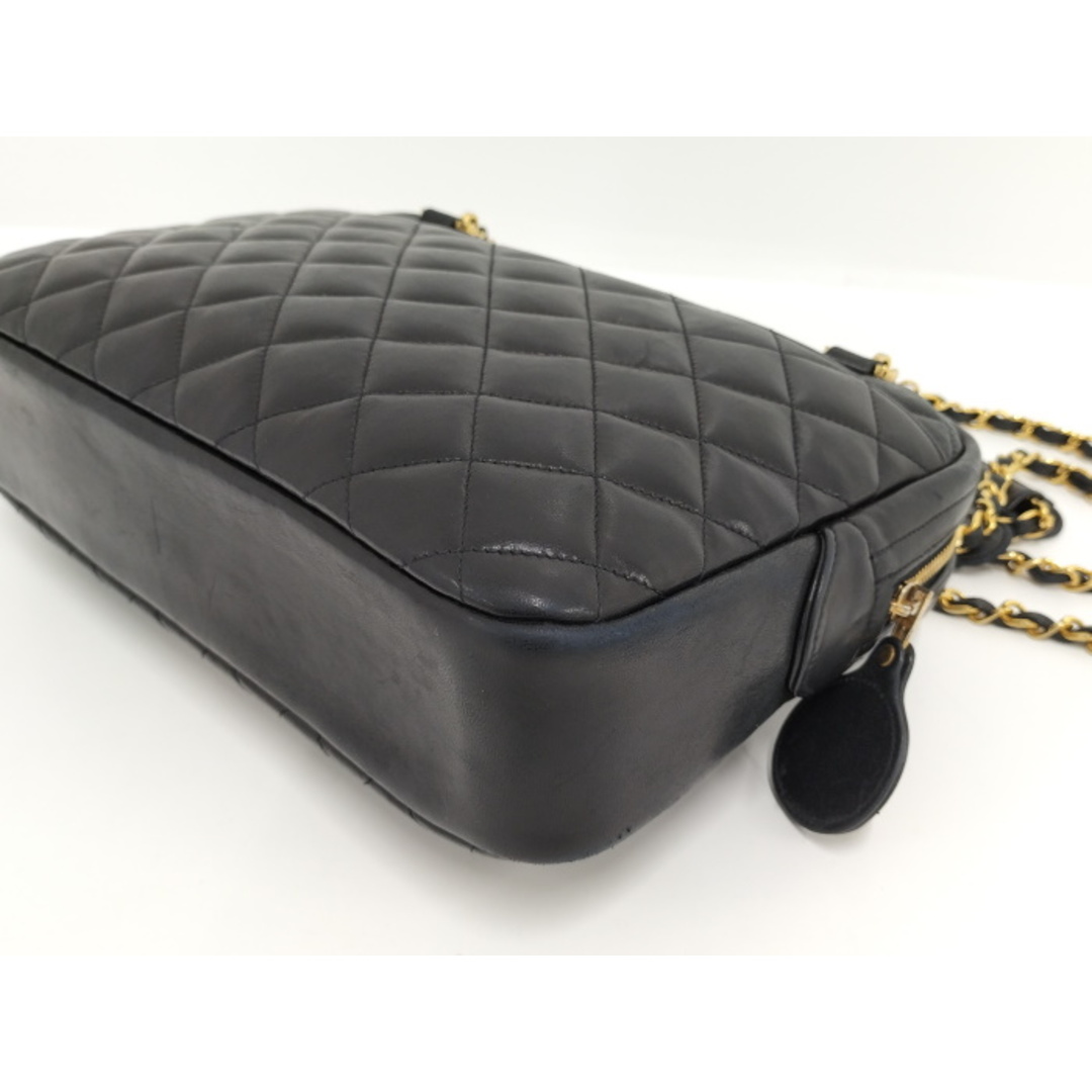 CHANEL - CHANEL チェーン トートバッグ マトラッセ ラムスキン CHANEL - CHANEL チェーン トートバッグ マトラッセ ラムスキン
