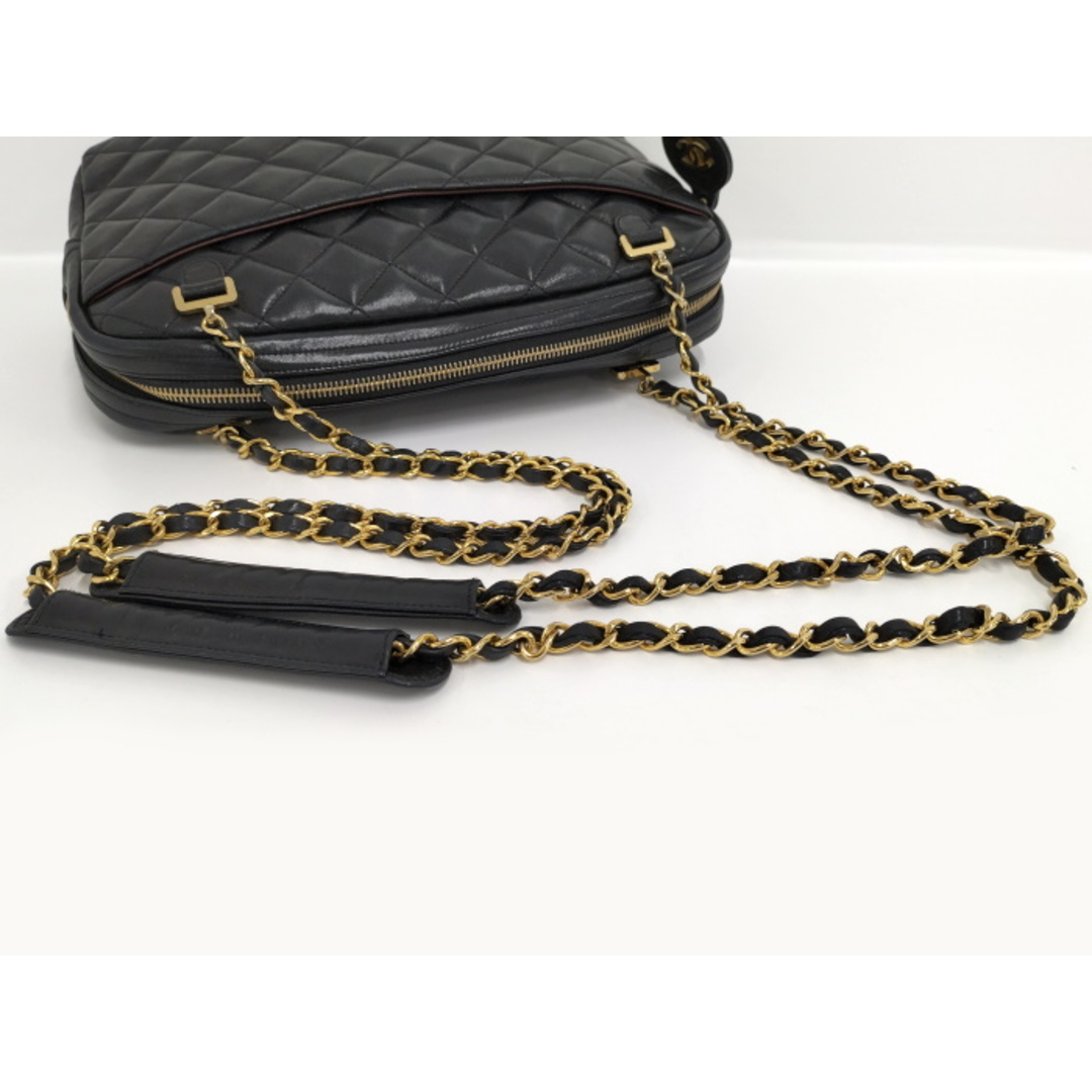 CHANEL - CHANEL チェーン トートバッグ マトラッセ ラムスキン CHANEL - CHANEL チェーン トートバッグ マトラッセ ラムスキン