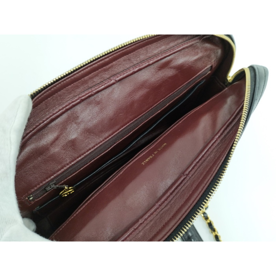CHANEL - CHANEL チェーン トートバッグ マトラッセ ラムスキン CHANEL - CHANEL チェーン トートバッグ マトラッセ ラムスキン