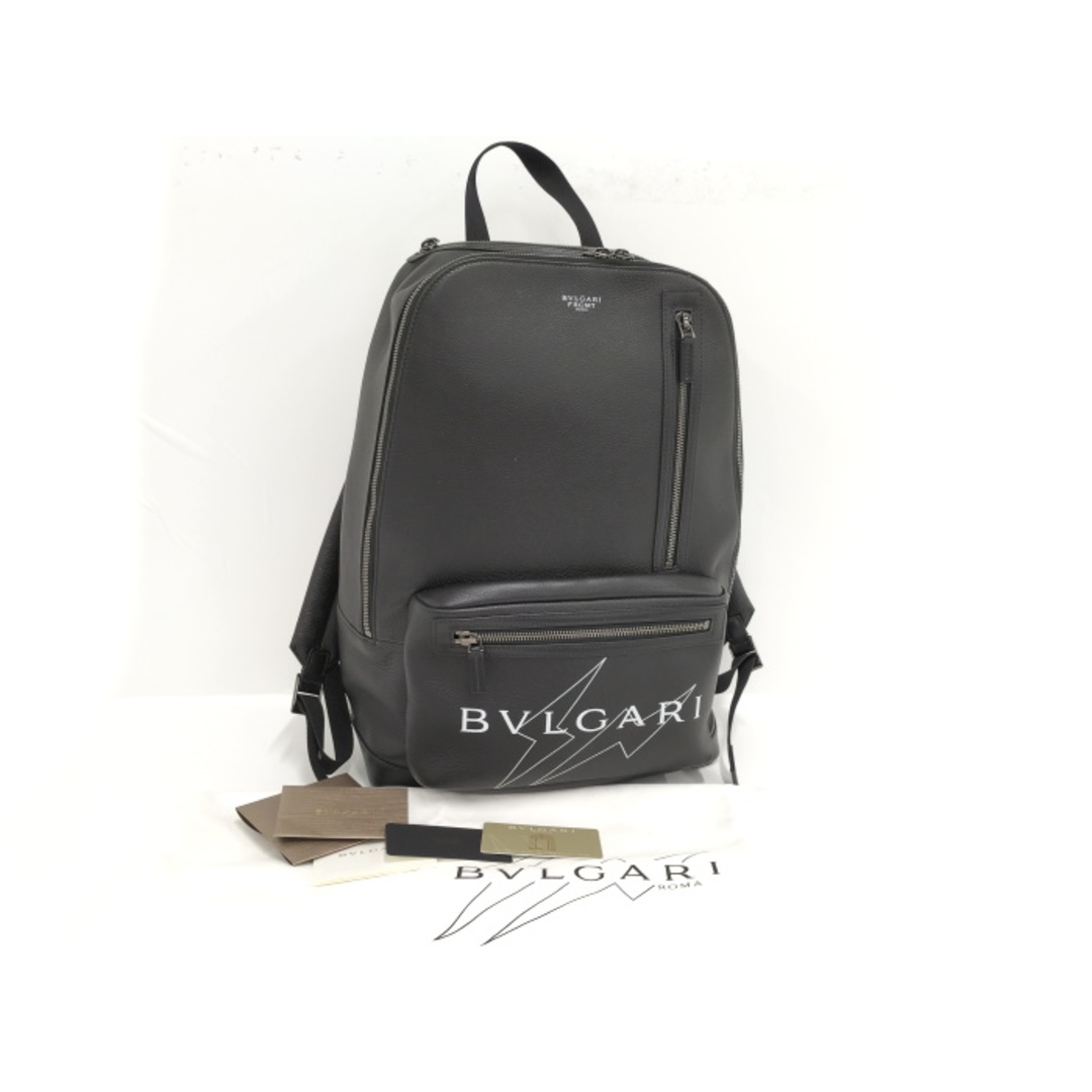 BVLGARI(ブルガリ)のBVLGARI ブルガリ リュックサック レザー ブラック 290980 レディースのバッグ(リュック/バックパック)の商品写真