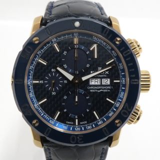 エドックス(EDOX)のEDOX クロノオフショア1 自動巻き クロノグラフ レザーベルト(腕時計(アナログ))