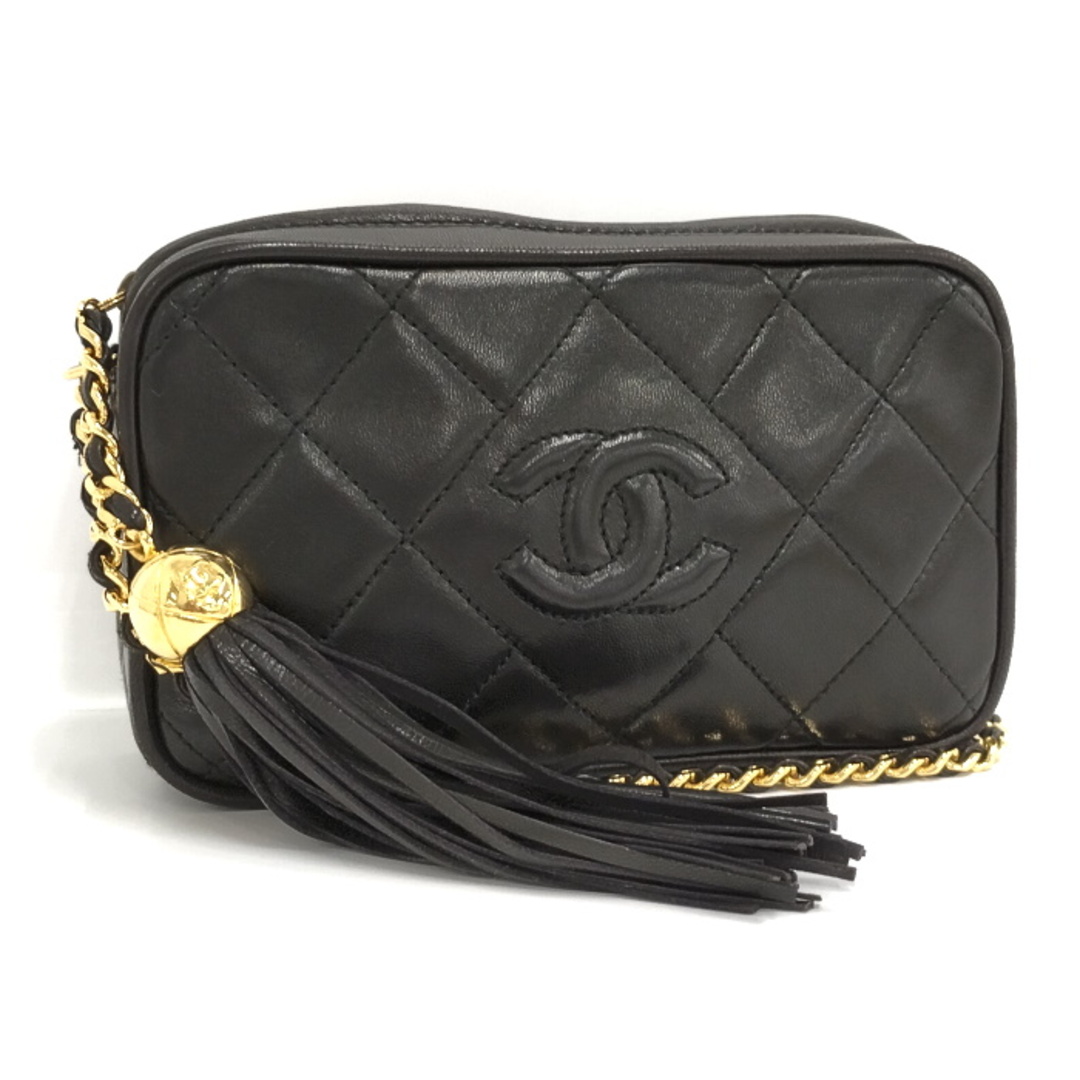CHANEL チェーンショルダーバッグ マトラッセ タッセル レザー CHANEL チェーンショルダーバッグ マトラッセ タッセル レザー