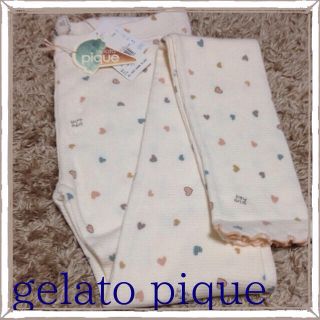 ジェラートピケ(gelato pique)の新品！ピケ♡ハートプリントレギンス(ルームウェア)