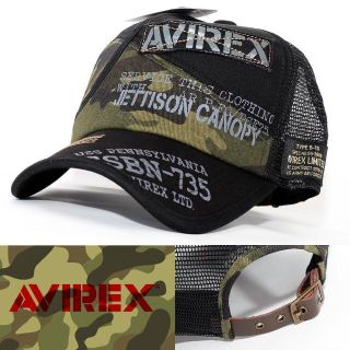 アヴィレックス(AVIREX)のメッシュキャップ 帽子 メンズ AVIREX ブラック 14572700-80(キャップ)