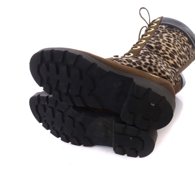 Timberland(ティンバーランド)のティンバーランド レオパード ロングブーツ 5.5 23.5cm 茶 黒 レディースの靴/シューズ(ブーツ)の商品写真