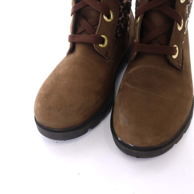 Timberland(ティンバーランド)のティンバーランド レオパード ロングブーツ 5.5 23.5cm 茶 黒 レディースの靴/シューズ(ブーツ)の商品写真