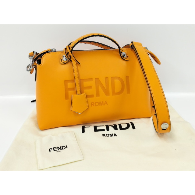 FENDI 2WAYショルダーバッグ バイザウェイ ミディアム レザー オレンジ