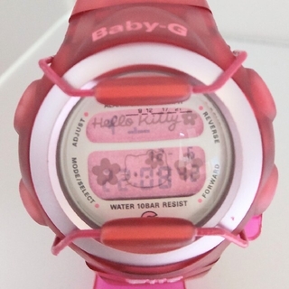 ハローキティ(ハローキティ)のBaby-G BG-380 ハローキティ カスタム染色ローズピンク💕(腕時計)