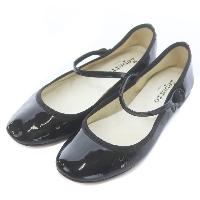 repetto(レペット)のレペット リオ パンプス ストラップ フラット ラウンドトゥ 37 24 黒 レディースの靴/シューズ(ハイヒール/パンプス)の商品写真