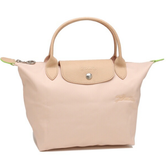 約34cm重量LONGCHAMP ロンシャンプリアージュ グリーン FLOWERS ピンク S