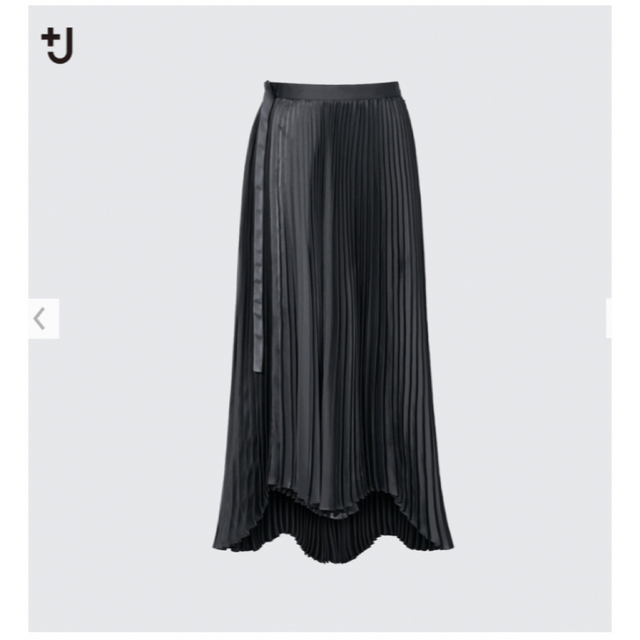 UNIQLO(ユニクロ)のUNIQLO＋J プリーツラップロングスカート　ダークグレー58 レディースのスカート(ロングスカート)の商品写真