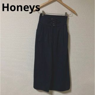 ハニーズ(HONEYS)のレースアップハイウエストストレッチパンツ(カジュアルパンツ)