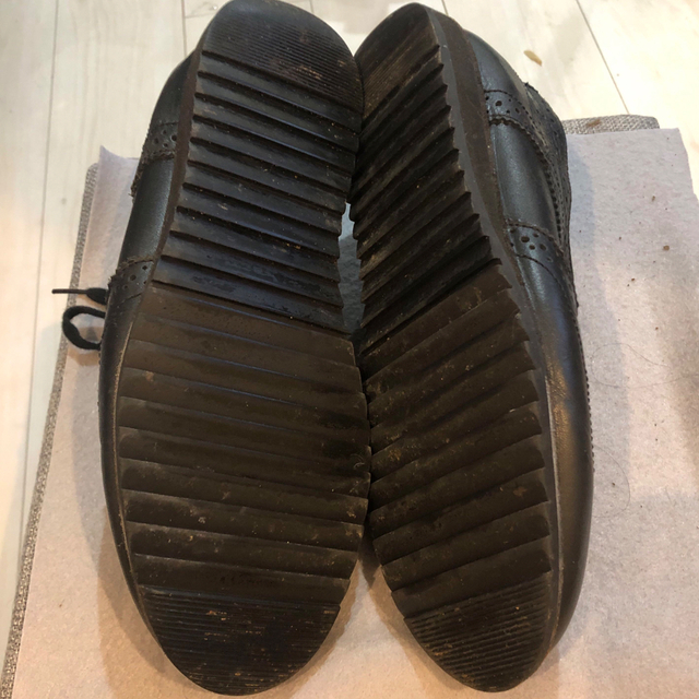 COMME des GARCONS(コムデギャルソン)のコムデギャルソン✖️SPINGLEMOVE 革靴　革製スニーカー　黒　23.5 レディースの靴/シューズ(ローファー/革靴)の商品写真