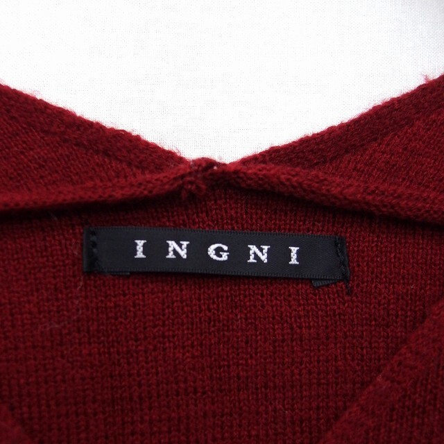 INGNI(イング)のイング INGNI ニット セーター 長袖 Vネック ロングテール 無地 レディースのトップス(ニット/セーター)の商品写真