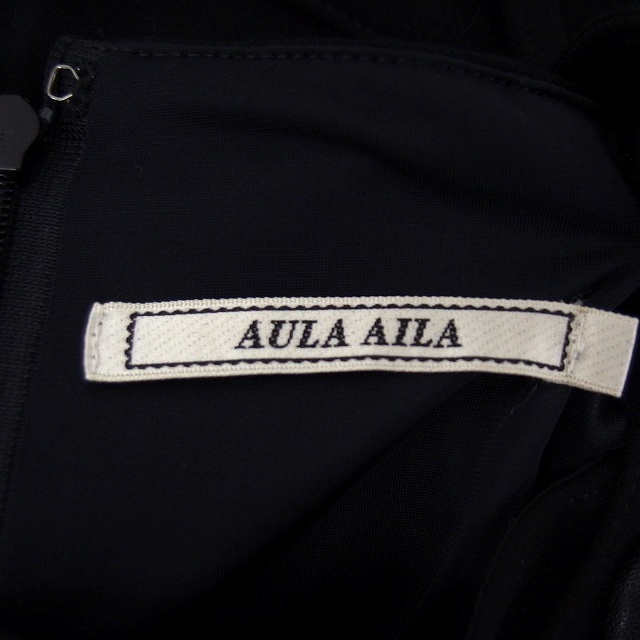 AULA AILA(アウラアイラ)のアウラアイラ ジャンパースカート タイト ひざ下 ロング バックジップ 無地 0 レディースのワンピース(ロングワンピース/マキシワンピース)の商品写真