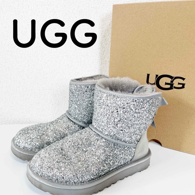 UGG アグ ムートンブーツ 1107073-SLVR-06 シルバー リボン | www