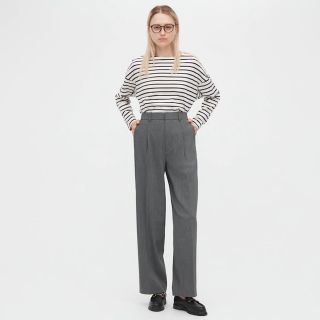 ユニクロ(UNIQLO)のユニクロタックワイドパンツ L丈長め　股下73cm(カジュアルパンツ)