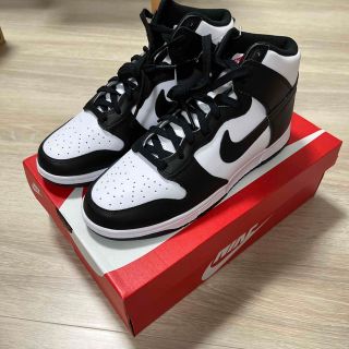 ナイキ(NIKE)のNIKE DUNK HIGH BLACK WHITE WMNS27.5cm(スニーカー)