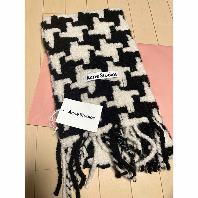 Acne Studios22aw秋冬新作千鳥格子柄マフラー