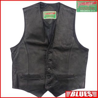 レザーベスト バイカー メンズ ライダース ツーリング S 本革 黒 AS24