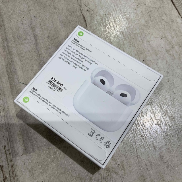 スマホ/家電/カメラApple AirPods 第3世代　新品未開封品　MPNY3J/A