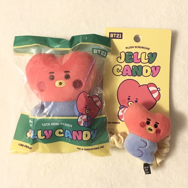 BT21 JELLY CANDY TATA ミニぬいぐるみ シュシュ 新品未開封