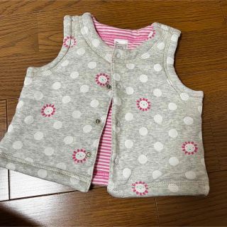 ベビーギャップ(babyGAP)のbaby GAP リバーシブルベスト　60cm(カーディガン/ボレロ)