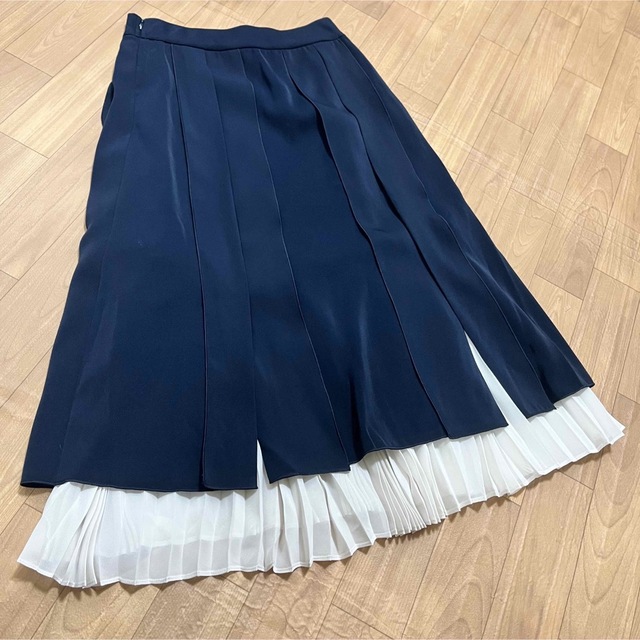 KBF(ケービーエフ)の美品♡KBF♡異素材MIXプリーツスカート レディースのスカート(ひざ丈スカート)の商品写真