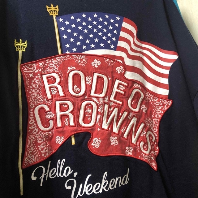 RODEO CROWNS(ロデオクラウンズ)のRODEO CROWNS✩RCWB✩バンダナフラッグTシャツ レディースのトップス(Tシャツ(半袖/袖なし))の商品写真