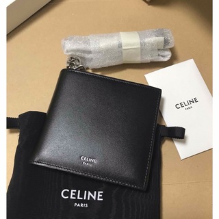 celine - 新品　セリーヌ　二つ折り財布　チェーン付き