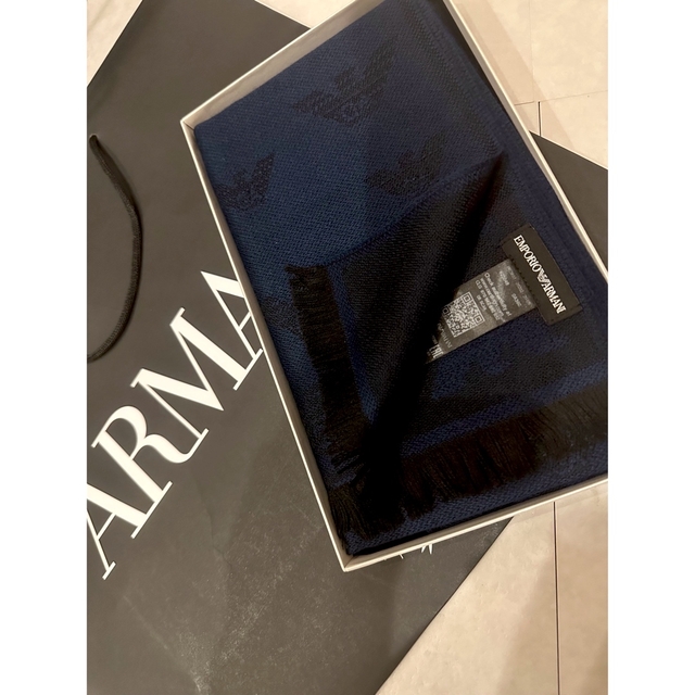 【バレンタイン　紙袋付】ARMANI ストール エンポリオアルマーニ